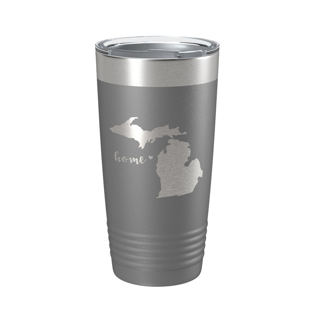 Michigan Tumbler Home State Travel Mug Insulated Laser Engraved Map Coffee Cup 20 oz