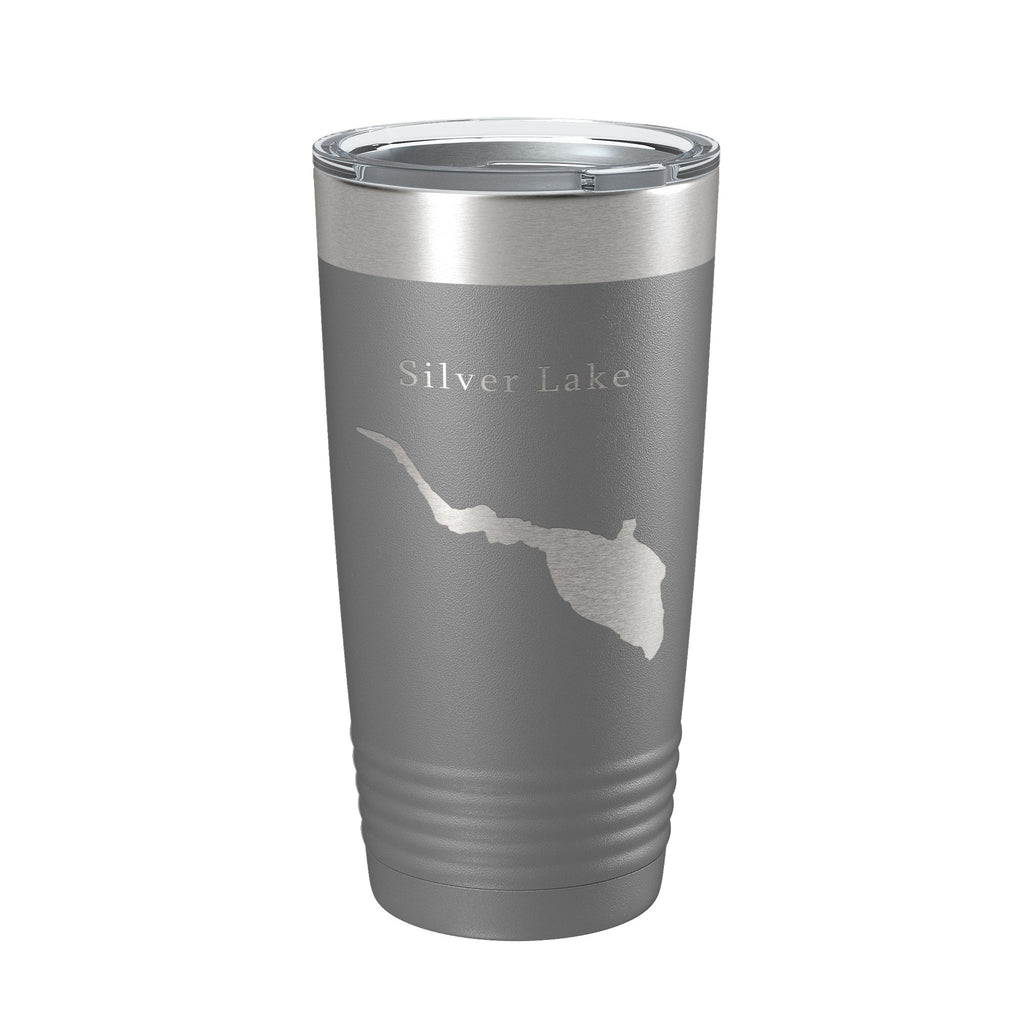 Silver Lake Map Tumbler Travel Mug Insulated Laser Engraved Coffee Cup Delaware 20 oz