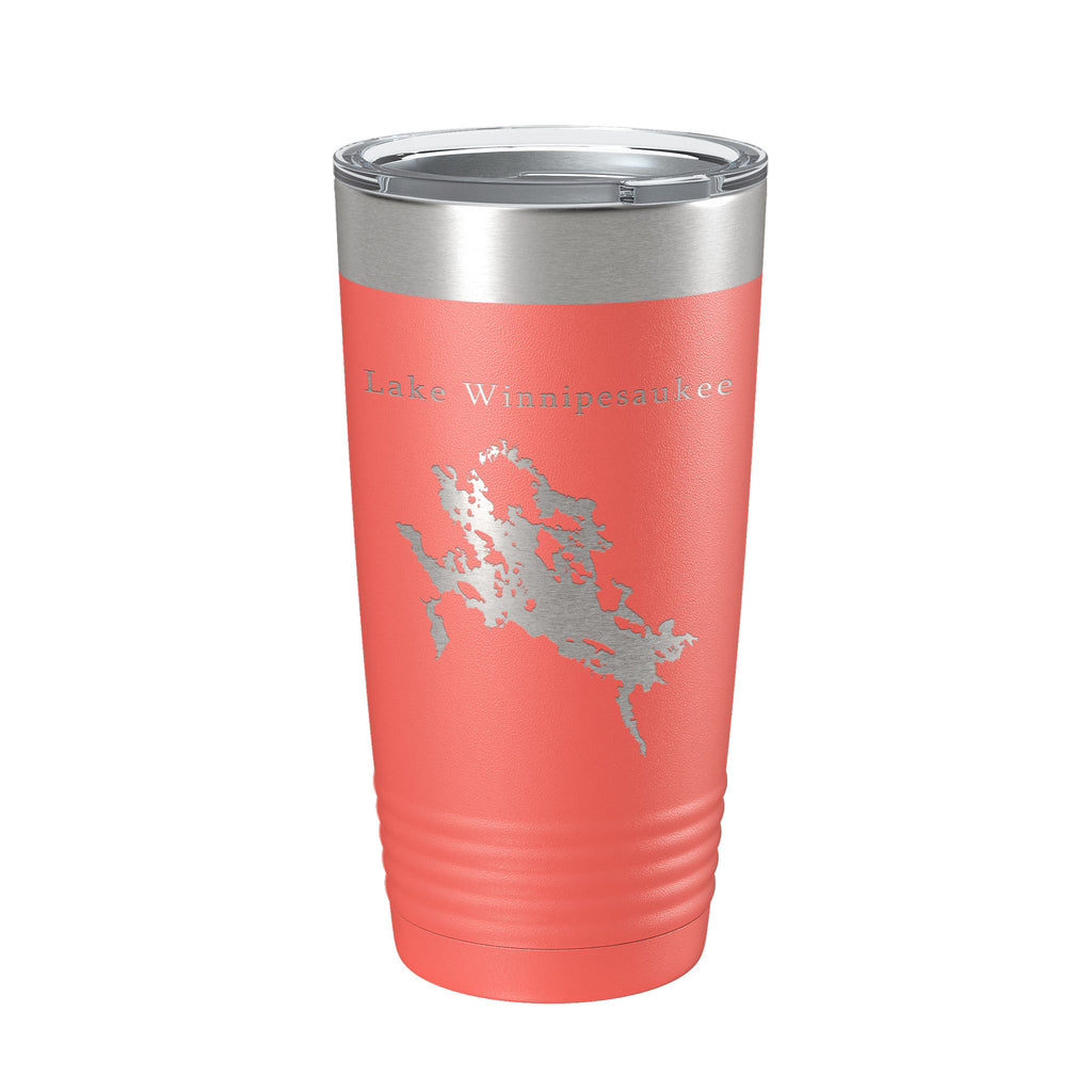 Lake Winnipesaukee Map Tumbler Travel Mug Insulated Laser Engraved Coffee Cup New Hampshire 20 oz