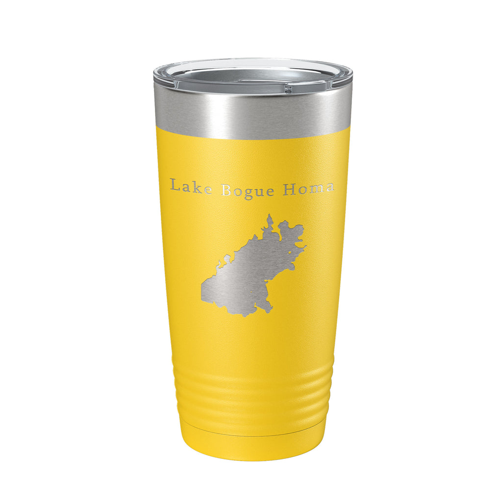 Lake Bogue Homa Map Tumbler Travel Mug Insulated Laser Engraved Coffee Cup Mississippi 20 oz