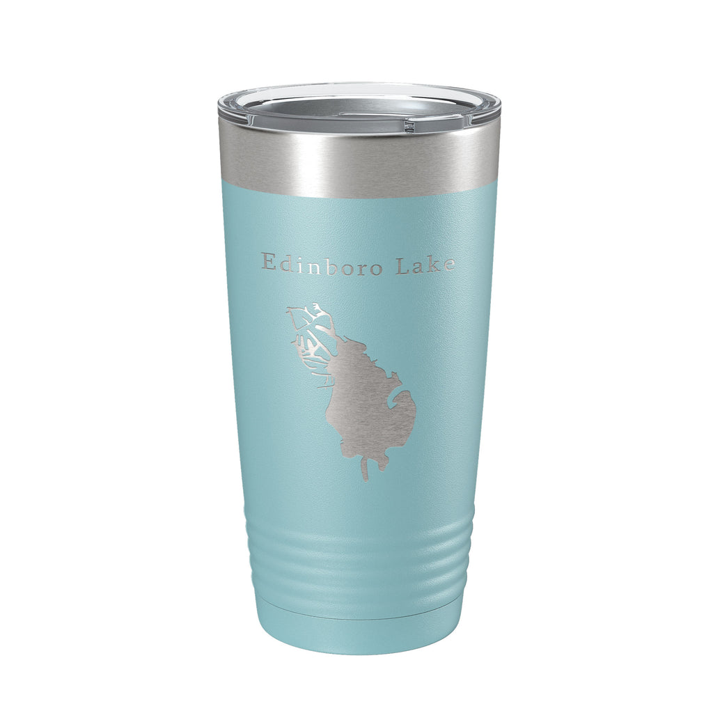 Edinboro Lake Map Tumbler Travel Mug Insulated Laser Engraved Coffee Cup Pennsylvania 20 oz