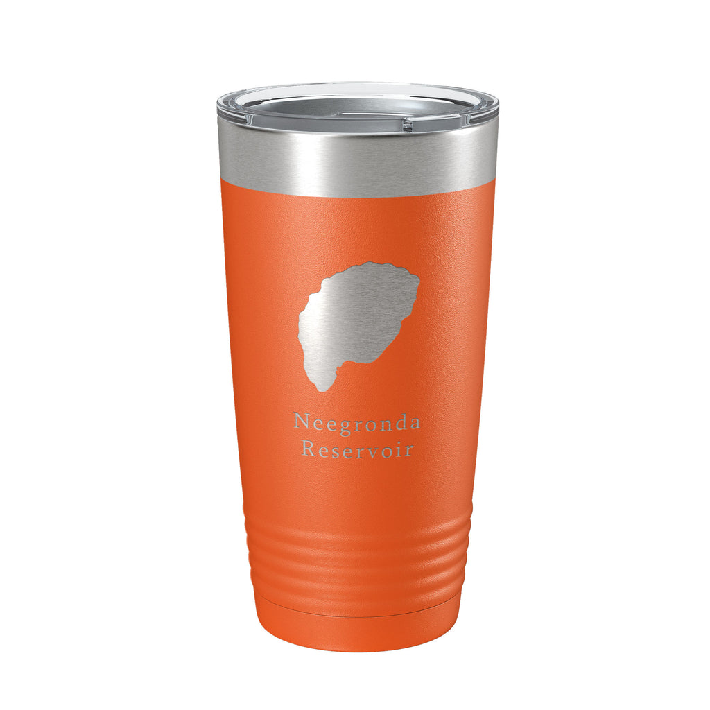 Neegronda Reservoir Tumbler Lake Map Travel Mug Insulated Laser Engraved Coffee Cup Colorado 20 oz