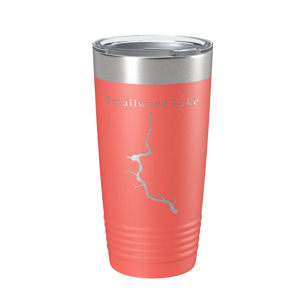 Smallwood Lake Tittabawassee Map Tumbler Travel Mug Insulated Laser Engraved Coffee Cup Michigan 20 oz