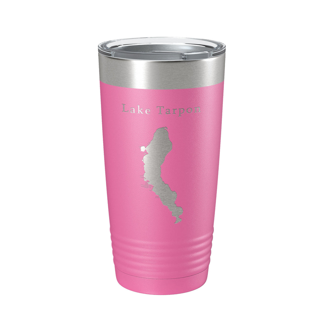 Lake Tarpon Map Tumbler Travel Mug Insulated Laser Engraved Coffee Cup Florida 20 oz