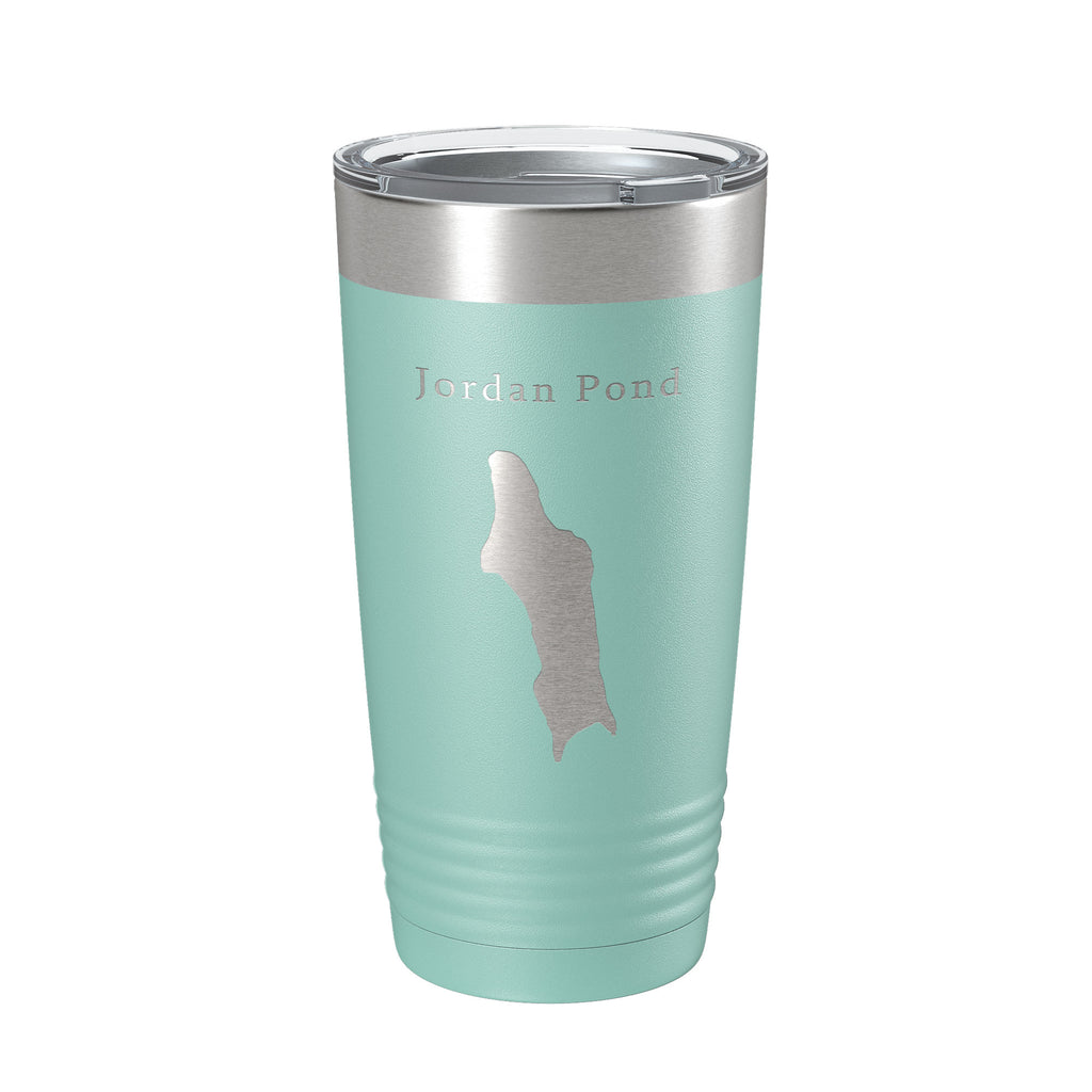 Jordan Pond Tumbler Lake Map Travel Mug Insulated Laser Engraved Coffee Cup Acadia Maine 20 oz