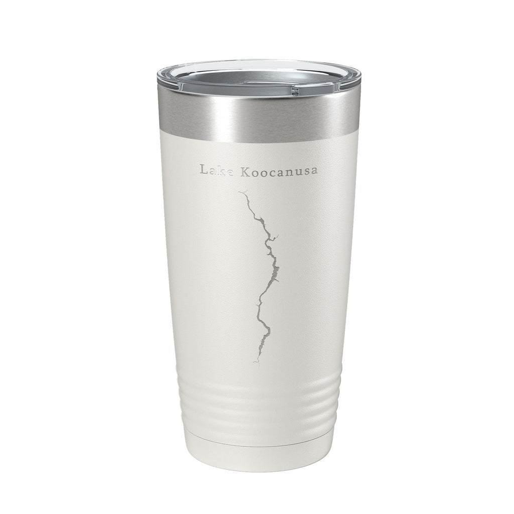 Lake Koocanusa Map Tumbler Travel Mug Insulated Laser Engraved Coffee Cup Montana British Columbia 20 oz