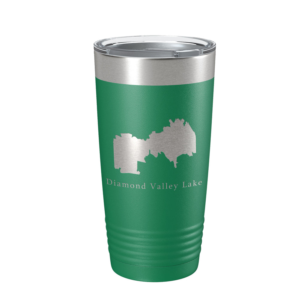 Diamond Valley Lake Map Tumbler Travel Mug Insulated Laser Engraved Coffee Cup California 20 oz