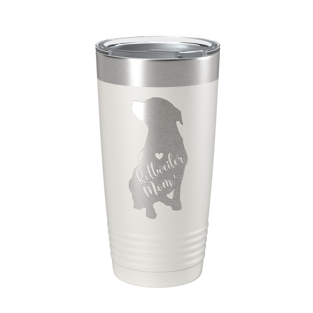 Rottweiler Mom Tumbler Dog Travel Mug Gift Insulated Laser Engraved Coffee Cup Rottie 20 oz