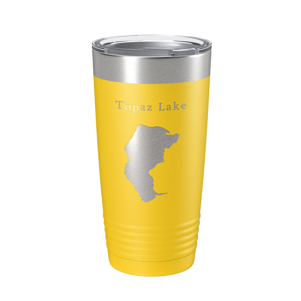 Topaz Lake Map Tumbler Travel Mug Insulated Laser Engraved Coffee Cup California Nevada 20 oz