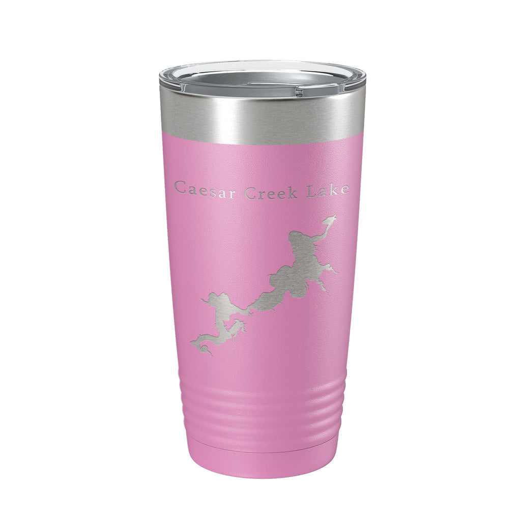 Caesar Creek Lake Map Tumbler Travel Mug Insulated Laser Engraved Coffee Cup Ohio 20 oz