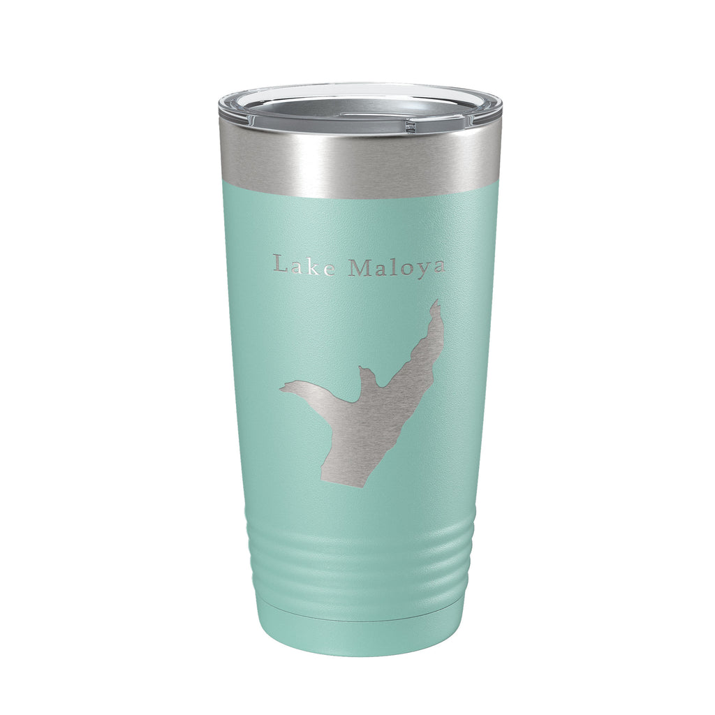 Lake Maloya Map Tumbler Travel Mug Insulated Laser Engraved Coffee Cup New Mexico Colorado 20 oz