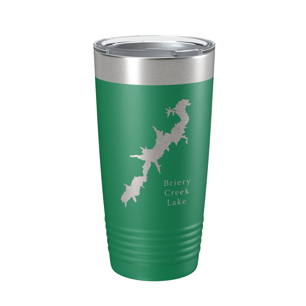 Briery Creek Lake Map Tumbler Travel Mug Insulated Laser Engraved Coffee Cup Virginia 20 oz