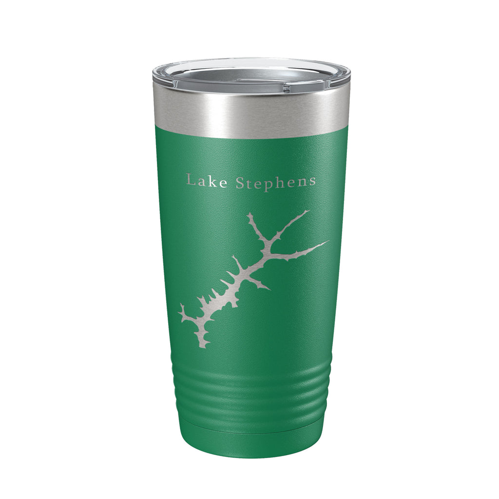 Lake Stephens Map Tumbler Travel Mug Insulated Laser Engraved Coffee Cup West Virginia 20 oz