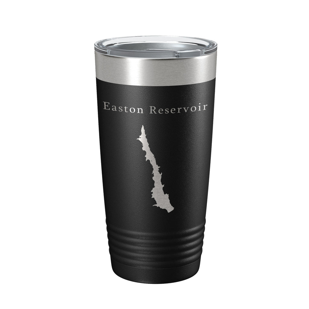 Easton Reservoir Tumbler Lake Map Travel Mug Insulated Laser Engraved Coffee Cup Connecticut 20 oz