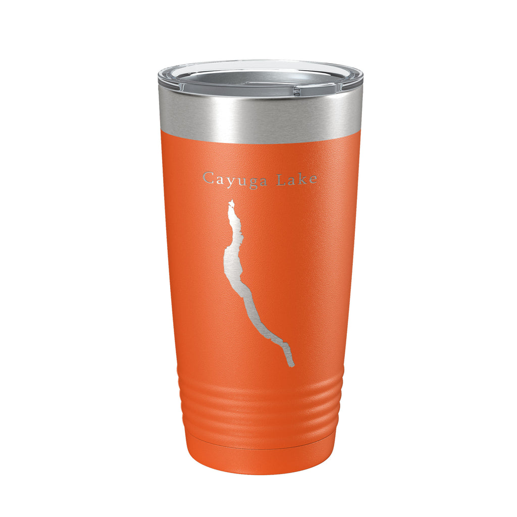 Cayuga Lake Map Tumbler Travel Mug Insulated Laser Engraved Coffee Cup New York 20 oz