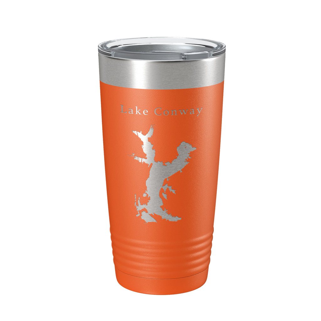 Lake Conway Map Tumbler Travel Mug Insulated Laser Engraved Coffee Cup Arkansas 20 oz