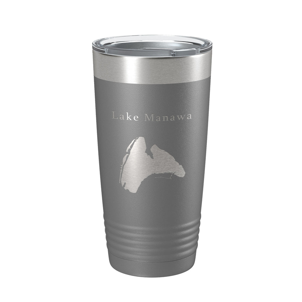 Lake Manawa Map Tumbler Travel Mug Insulated Laser Engraved Coffee Cup Iowa 20 oz