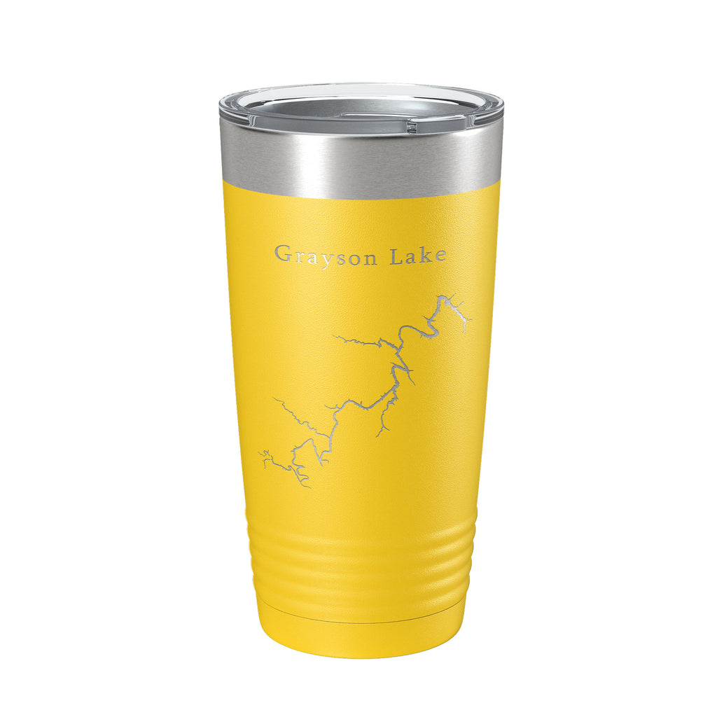 Grayson Lake Map Tumbler Travel Mug Insulated Laser Engraved Coffee Cup Kentucky 20 oz