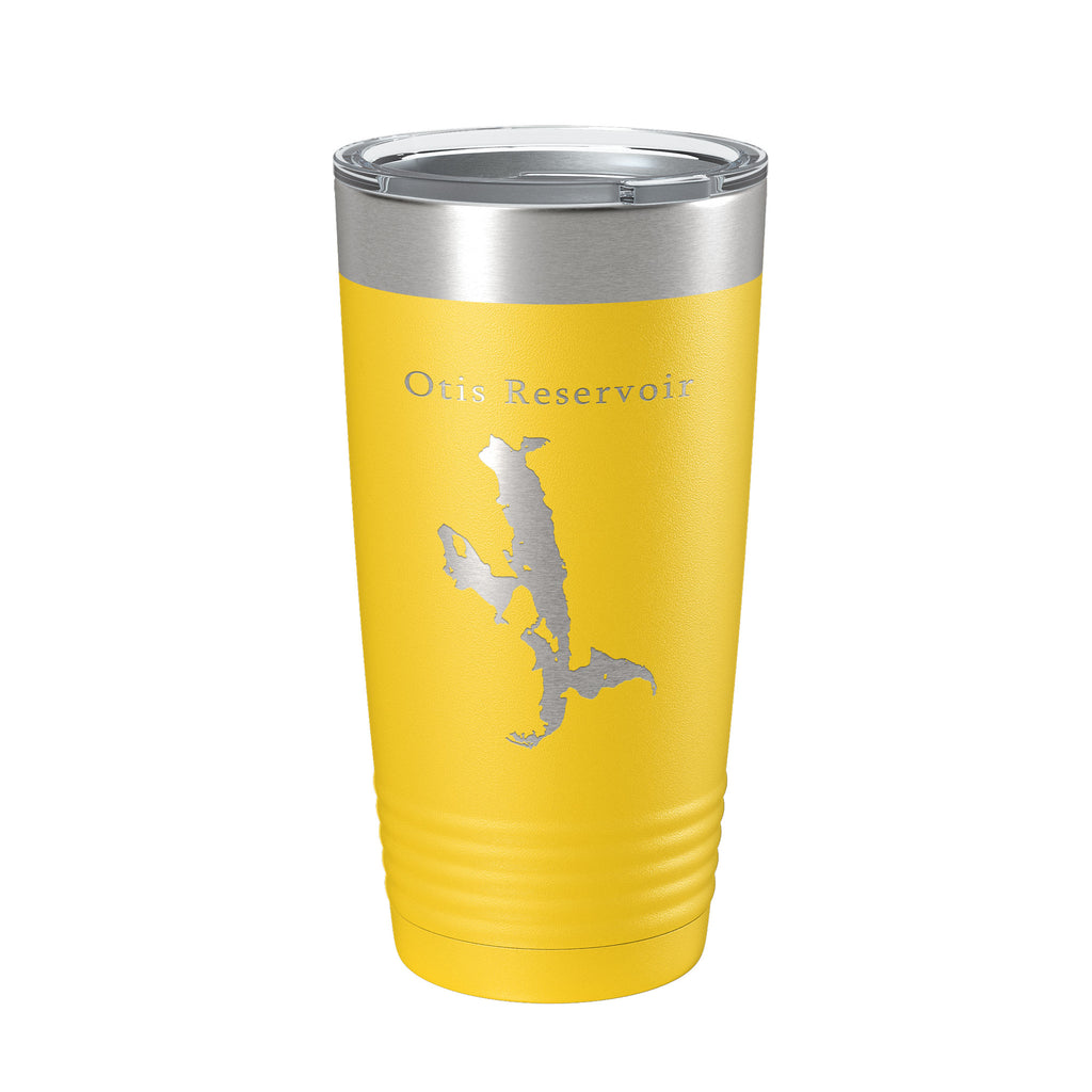 Otis Reservoir Tumbler Lake Map Travel Mug Insulated Laser Engraved Coffee Cup Massachusetts 20 oz