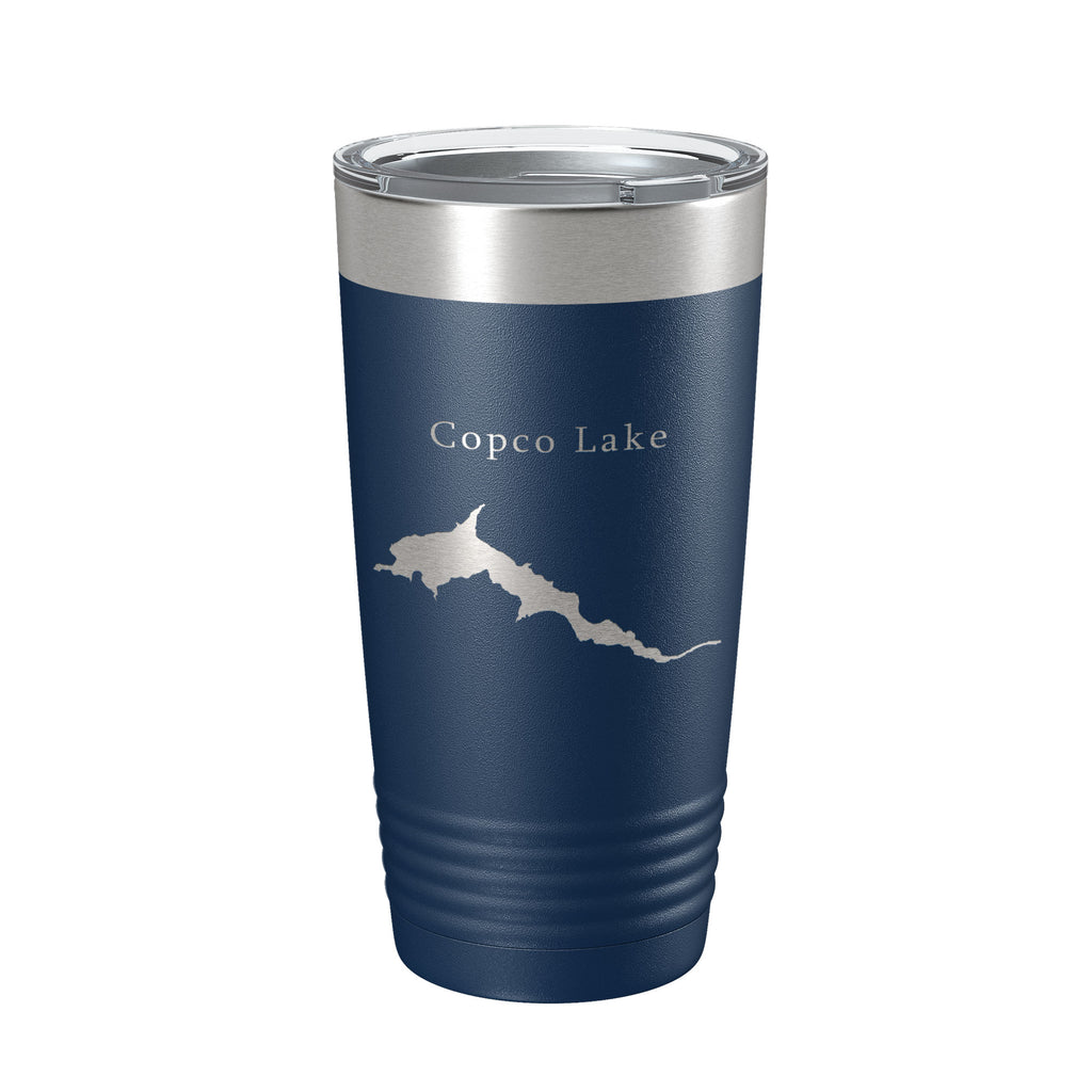 Copco Lake Map Tumbler Travel Mug Insulated Laser Engraved Coffee Cup California 20 oz