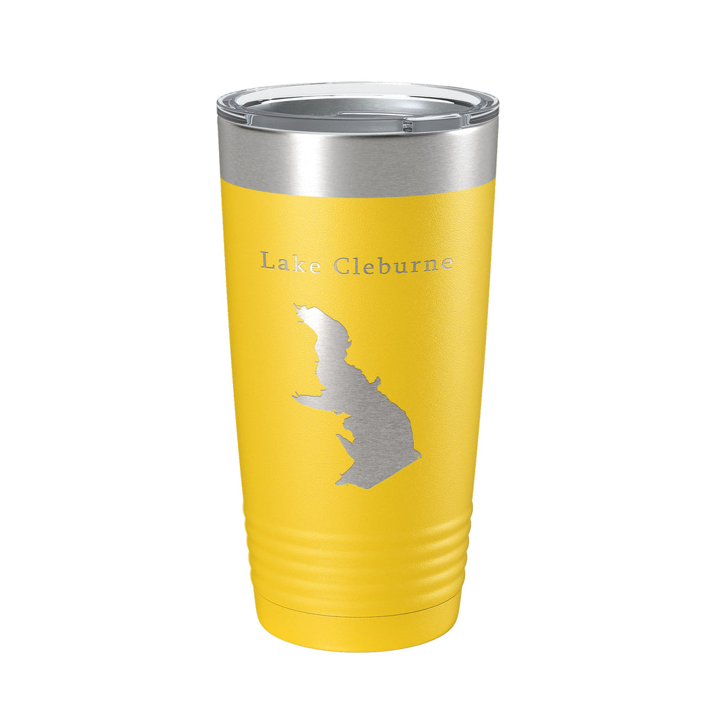 Lake Pat Cleburne Map Tumbler Travel Mug Insulated Laser Engraved Coffee Cup Texas 20 oz