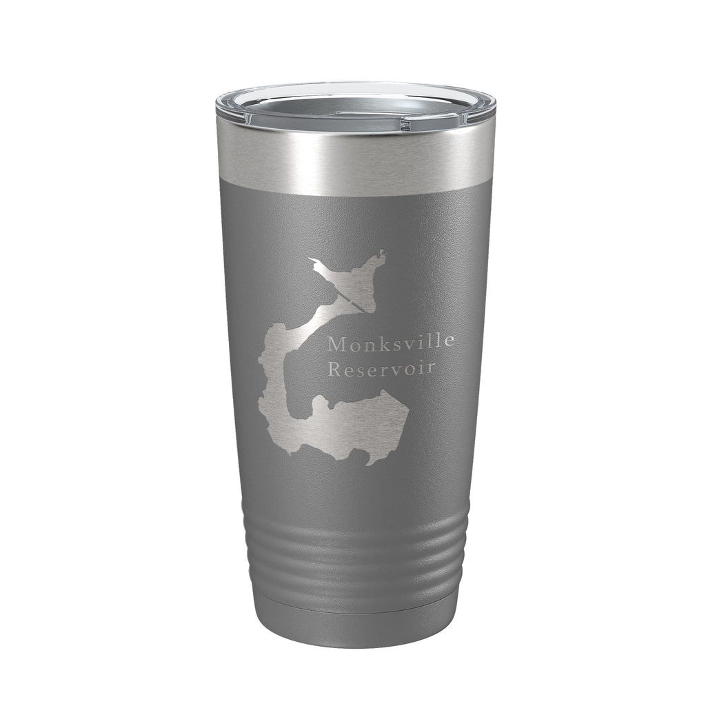 Monksville Reservoir Tumbler Lake Map Travel Mug Insulated Laser Engraved Coffee Cup New Jersey 20 oz