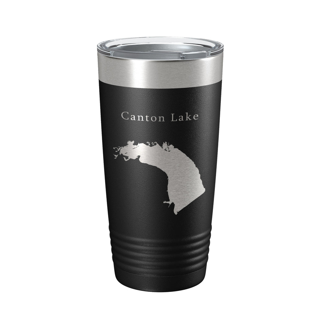 Canton Lake Map Tumbler Travel Mug Insulated Laser Engraved Coffee Cup Oklahoma 20 oz
