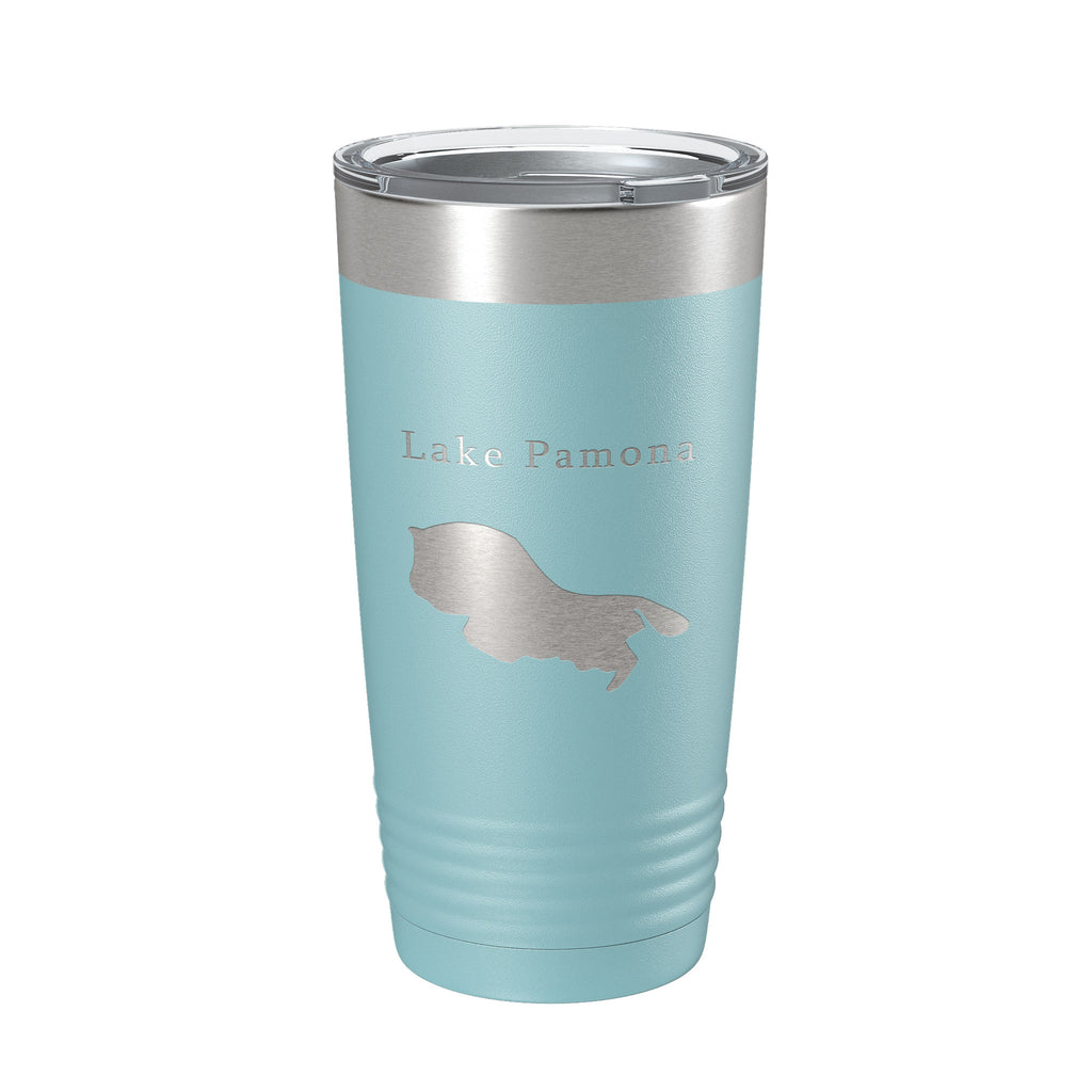 Lake Pamona Map Tumbler Travel Mug Insulated Laser Engraved Coffee Cup Georgia 20 oz