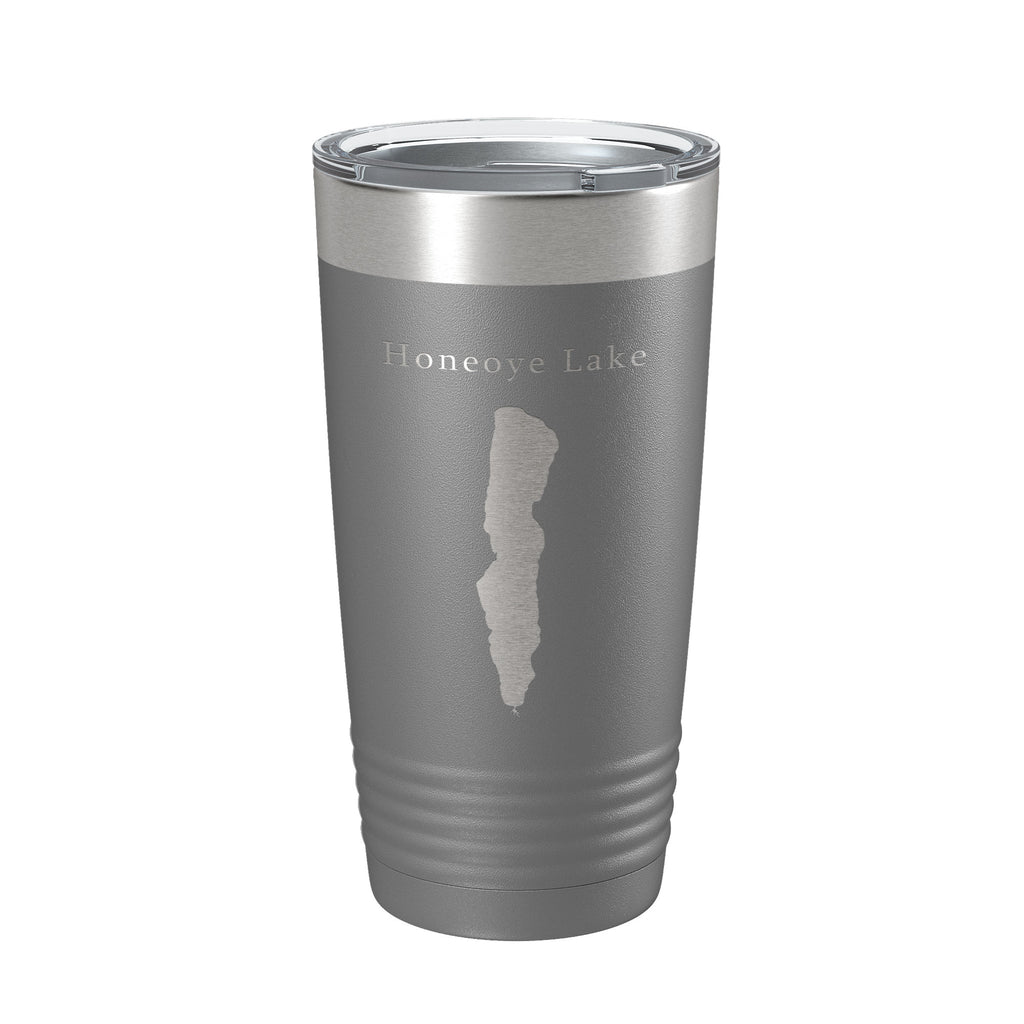 Honeoye Lake Map Tumbler Travel Mug Insulated Laser Engraved Coffee Cup New York 20 oz