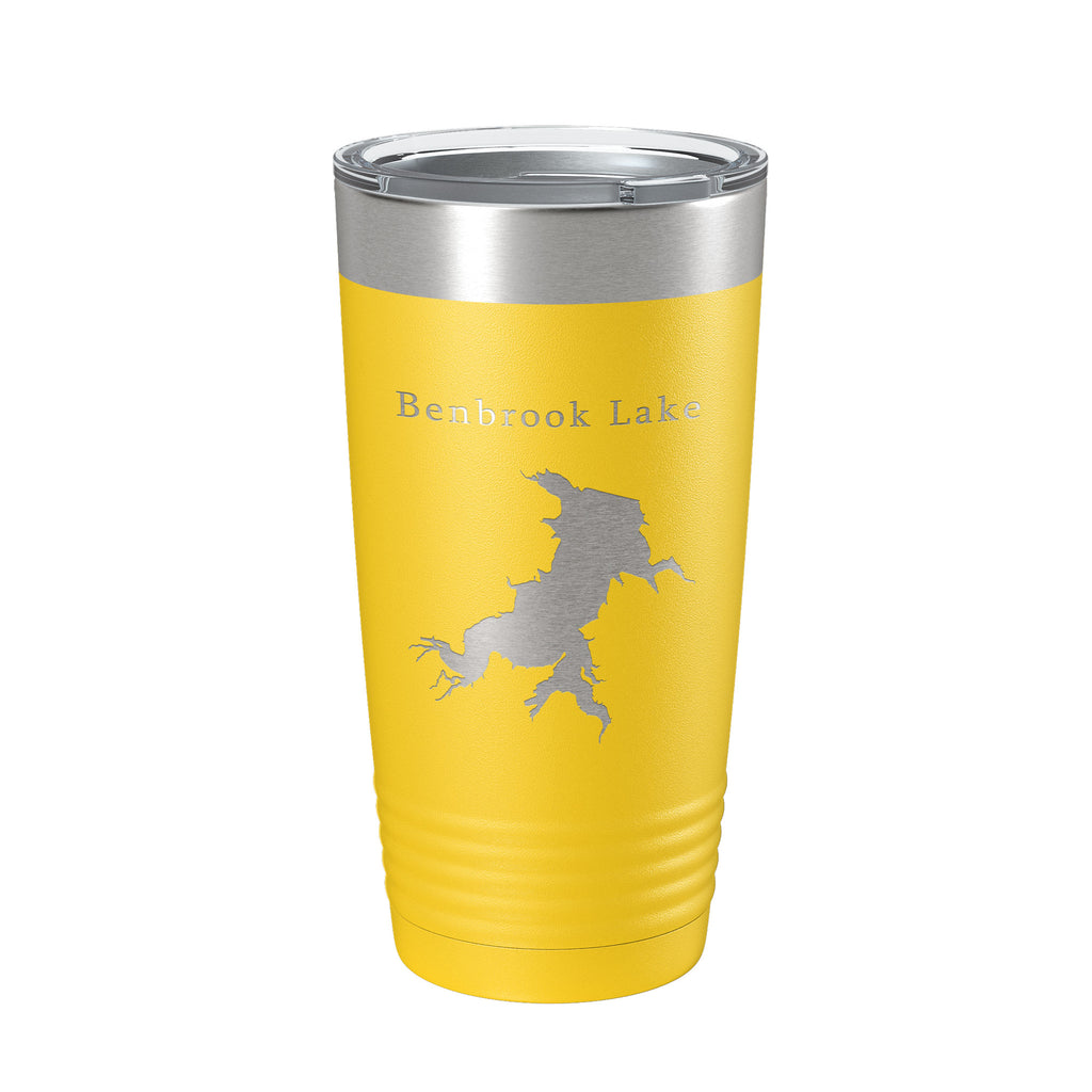 Benbrook Lake Map Tumbler Travel Mug Insulated Laser Engraved Coffee Cup Texas 20 oz