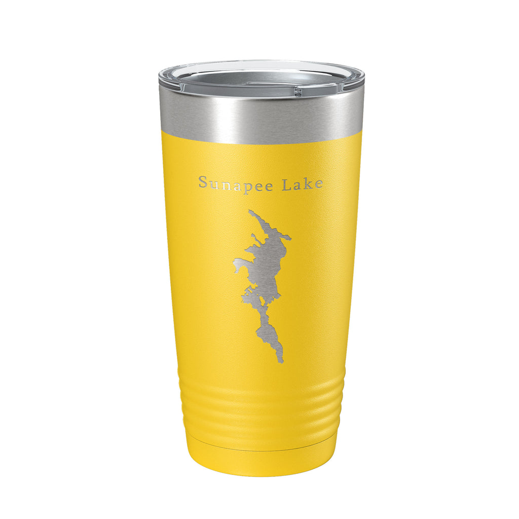 Sunapee Lake Map Tumbler Travel Mug Insulated Laser Engraved Coffee Cup New Hampshire 20 oz