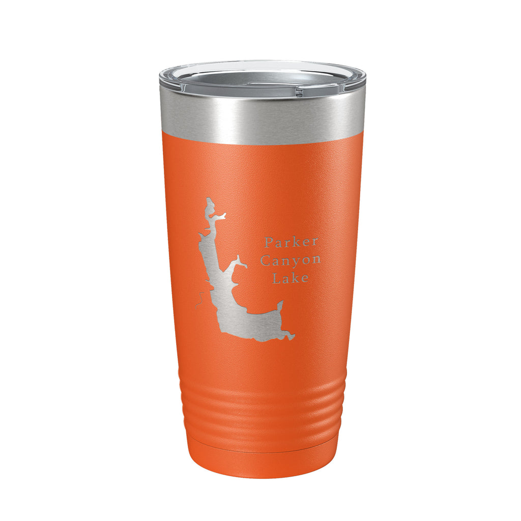 Parker Canyon Lake Map Tumbler Travel Mug Insulated Laser Engraved Coffee Cup Arizona 20 oz