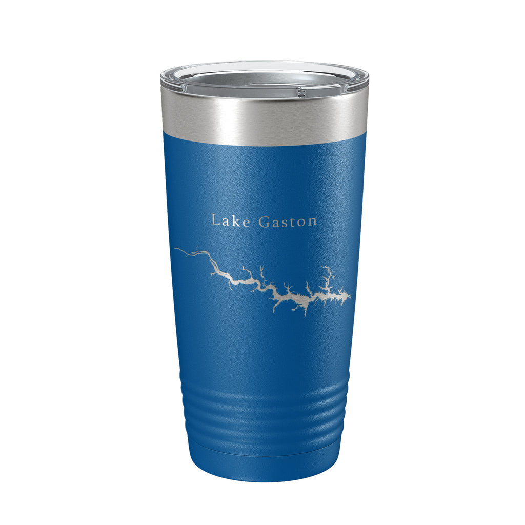 Lake Gaston Map Tumbler Travel Mug Insulated Laser Engraved Coffee Cup North Carolina Virginia 20 oz