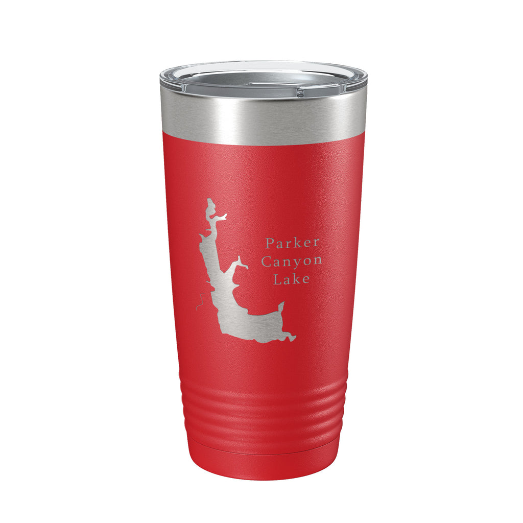 Parker Canyon Lake Map Tumbler Travel Mug Insulated Laser Engraved Coffee Cup Arizona 20 oz