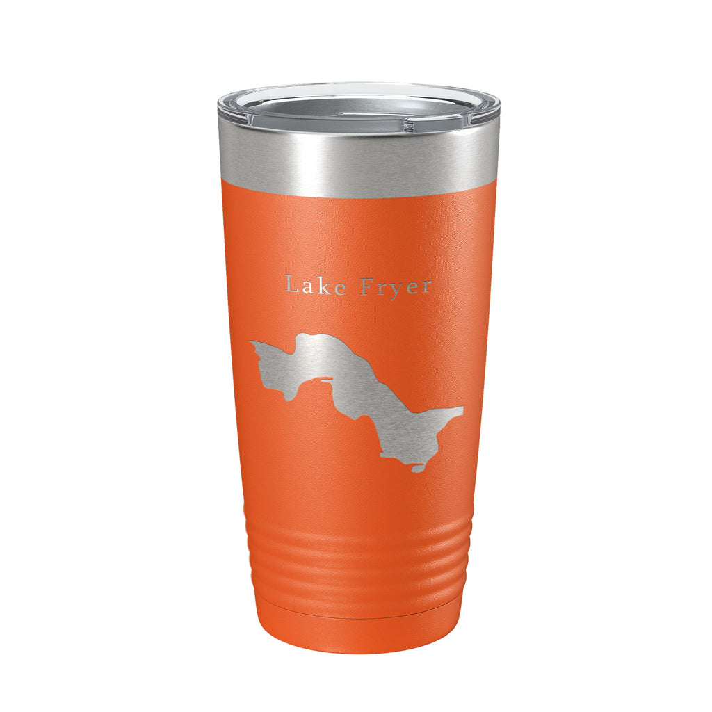 Lake Fryer Map Tumbler Travel Mug Insulated Laser Engraved Coffee Cup Texas 20 oz