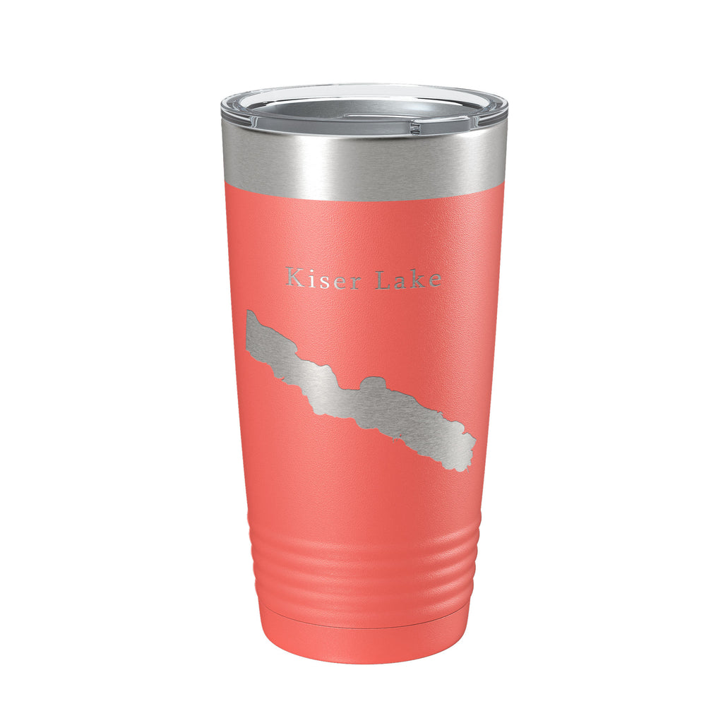 Kiser Lake Map Tumbler Travel Mug Insulated Laser Engraved Coffee Cup Ohio 20 oz