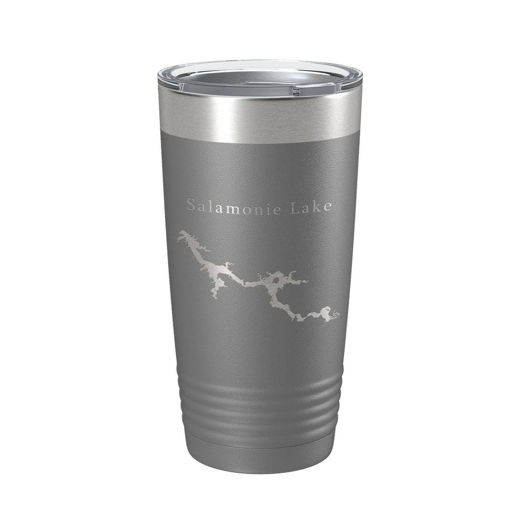 Salamonie Lake Map Tumbler Travel Mug Insulated Laser Engraved Coffee Cup Indiana 20 oz