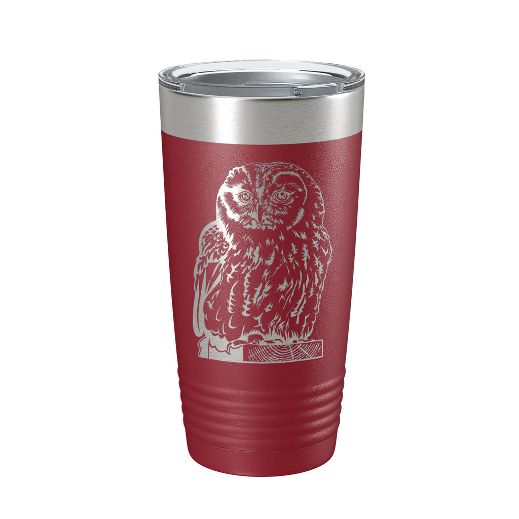 Owl Tumbler Travel Mug Insulated Laser Engraved Coffee Cup Owl Lover Gift Bird 20 oz