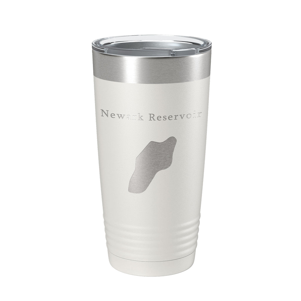 Newark Reservoir Tumbler Lake Map Travel Mug Insulated Laser Engraved Coffee Cup Delaware 20 oz