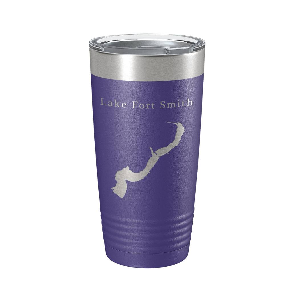 Lake Fort Smith Map Tumbler Travel Mug Insulated Laser Engraved Coffee Cup Arkansas 20 oz