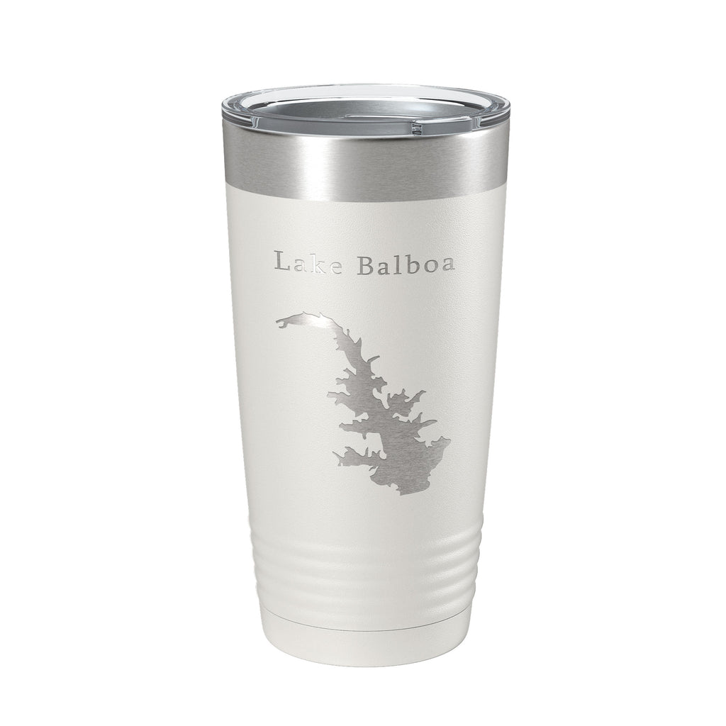 Lake Balboa Map Tumbler Travel Mug Insulated Laser Engraved Coffee Cup Hot Springs Village Arkansas 20 oz