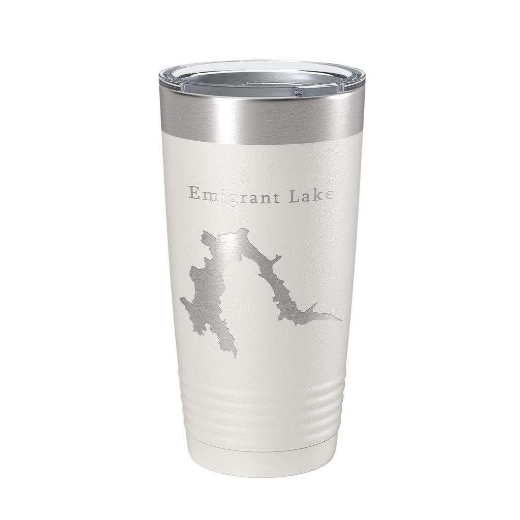 Emigrant Lake Map Tumbler Travel Mug Insulated Laser Engraved Coffee Cup Oregon 20 oz