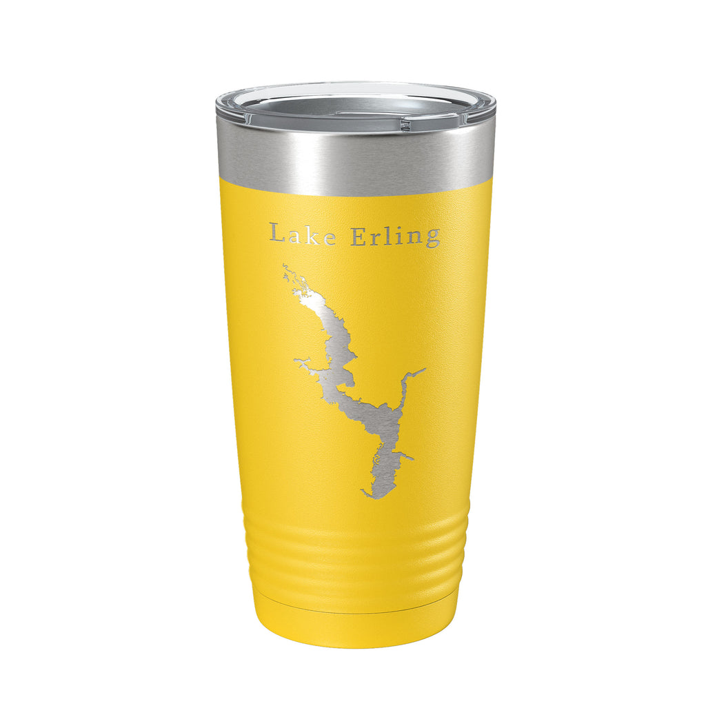 Lake Erling Map Tumbler Travel Mug Insulated Laser Engraved Coffee Cup Arkansas 20 oz