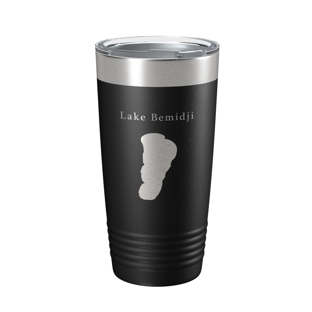 Lake Bemidji Map Tumbler Travel Mug Insulated Laser Engraved Coffee Cup Minnesota 20 oz