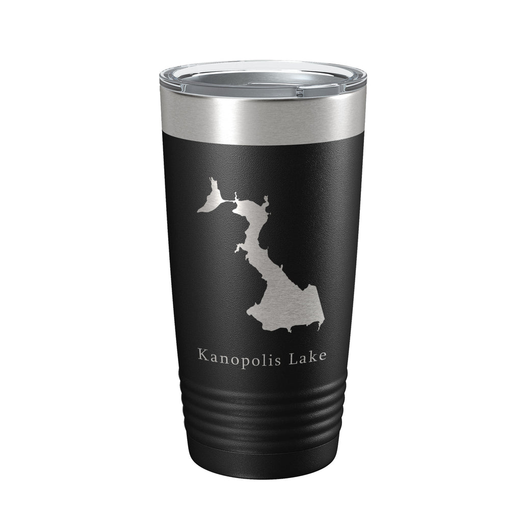 Kanopolis Lake Map Tumbler Travel Mug Insulated Laser Engraved Coffee Cup Kansas 20 oz