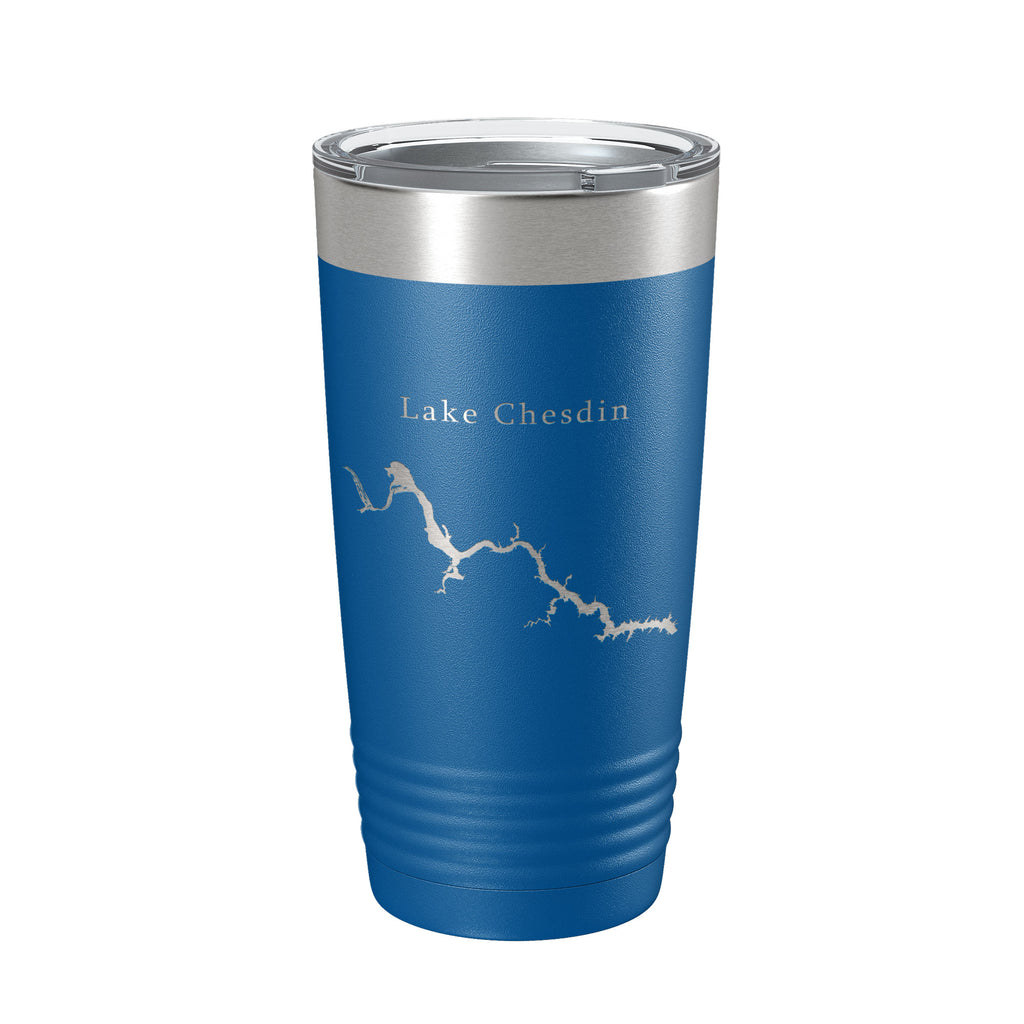 Lake Chesdin Map Tumbler Travel Mug Insulated Laser Engraved Coffee Cup Virginia 20 oz