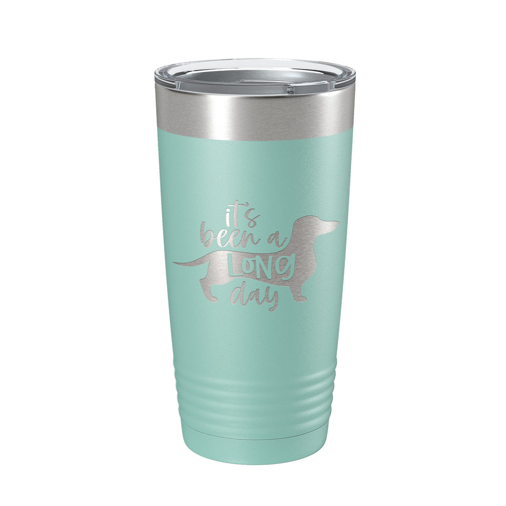 It Has Been A Long Day Tumbler Funny Dog Travel Mug Gift Insulated Laser Engraved Coffee Cup Dachshund Lover 20 oz