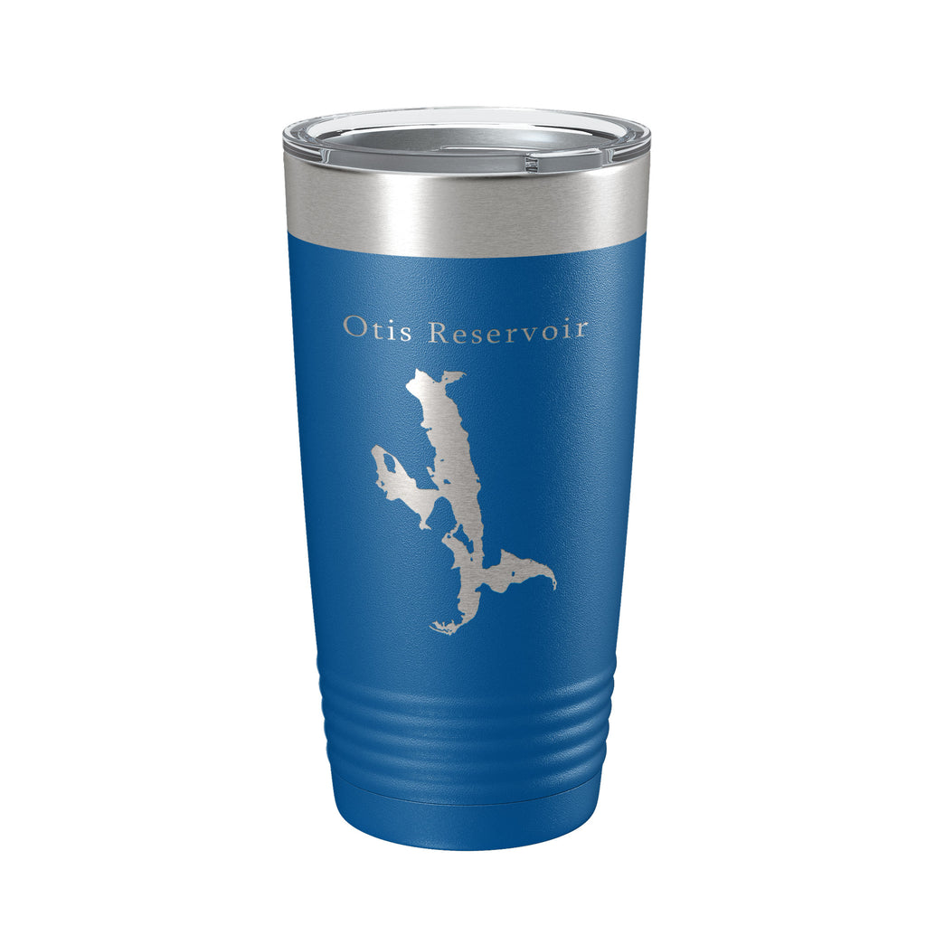 Otis Reservoir Tumbler Lake Map Travel Mug Insulated Laser Engraved Coffee Cup Massachusetts 20 oz