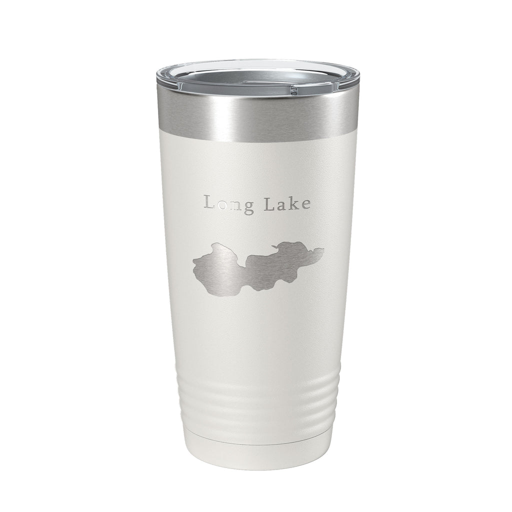 Long Lake Map Tumbler Travel Mug Insulated Laser Engraved Coffee Cup Minneapolis Minnesota 20 oz