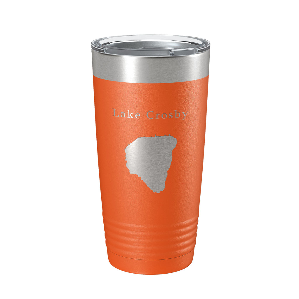 Lake Crosby Map Tumbler Travel Mug Insulated Laser Engraved Coffee Cup Florida 20 oz